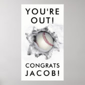 Baseball Senior Abschluss Poster (Vorne)