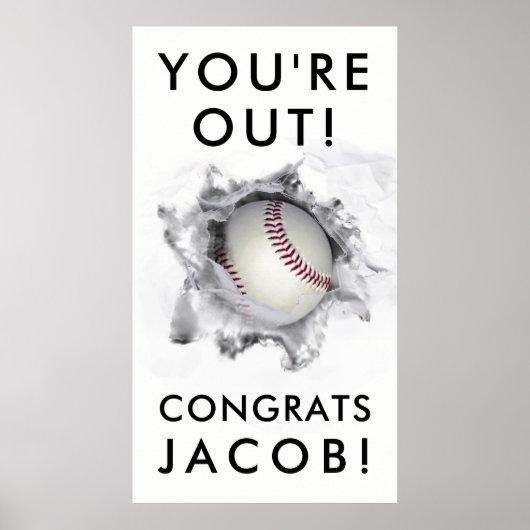 Baseball Senior Abschluss Poster (Vorne)