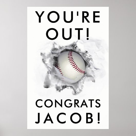 Baseball Senior Abschluss Poster (Vorne)