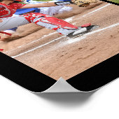 Baseball Senior Graduation 5 Photo Collage Poster (Ecke)