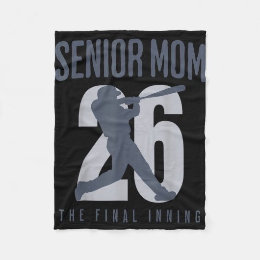 Baseball Senior-Mutter 2026 letztes Inning Mama-Kl Fleecedecke (Vorderseite)