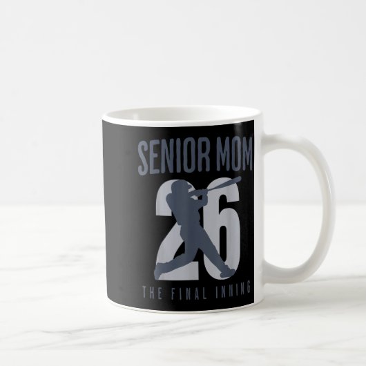 Baseball Senior-Mutter 2026 letztes Inning Mama-Kl Kaffeetasse (Rechts)