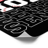 Baseball Senior-Mutter Abschlussklasse Baseball-Ma Poster (Ecke)