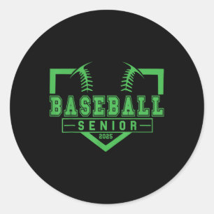 Baseball Senior Night Baseball Senior 2025 Graduat Runder Aufkleber
