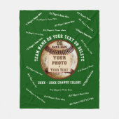 Baseball Senior Night Geschenk Ideen mit Foto, Nam Fleecedecke (Vorderseite)