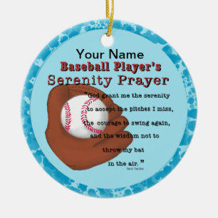 Baseball-Serenity-Gebet Keramik Ornament