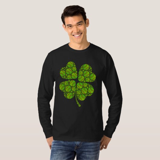 Baseball shamrock lucky charm baseball T-Shirt (Vorne ganz)