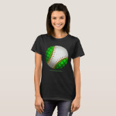 Baseball Shamrock Retro St Patricks Day Irish Spor T-Shirt (Vorne ganz)