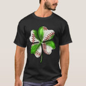 Baseball Shamrock St Patrick's Day Clover With Bas T-Shirt (Vorderseite)