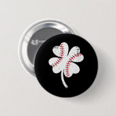 Baseball Shamrock St Patricks Day Saint Paddys Män Button (Vorne & Hinten)