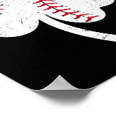 Baseball Shamrock St Patricks Day Saint Paddys Män Poster (Ecke)