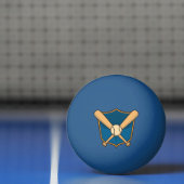 Baseball Shield blau Tischtennisball (Netto)