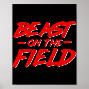 Baseball-Shirt Bestie auf dem Feld Fußball Poster
