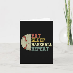 Baseball-Shirt essen Schlaf Baseball Wiederholung Karte