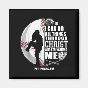 Baseball-Shirt Kinder Jungen Christlich Jungs Spaß Magnet