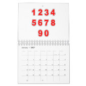Baseball-Shirt-Nummern Kalender (Jan 2027)