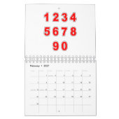 Baseball-Shirt-Nummern Kalender (Feb 2027)