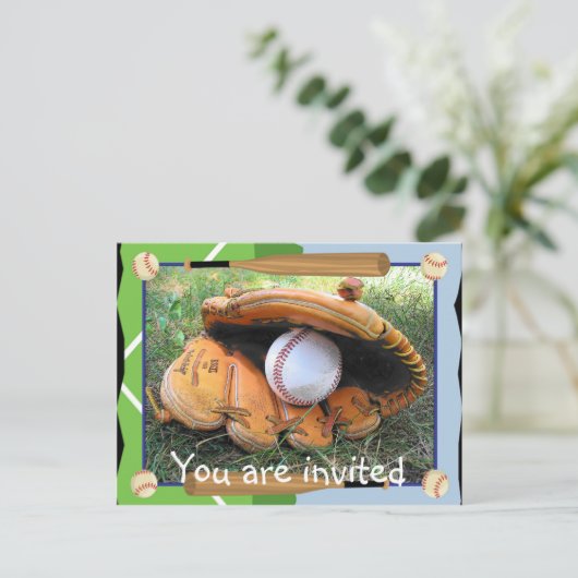 Baseball Sie sind eingeladene Postkarten (Stehend Vorderseite)