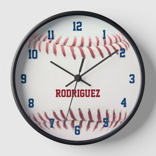 Baseball sieht Personalisierte Wall-Uhr aus Wanduhr (Vorderseite)