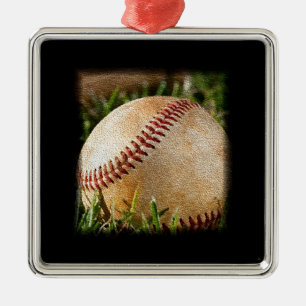 Baseball Silbernes Ornament