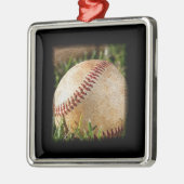Baseball Silbernes Ornament (Links)