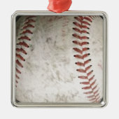 Baseball Silbernes Ornament (Vorne)