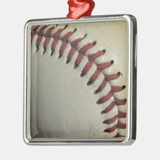 Baseball Silbernes Ornament (Links)