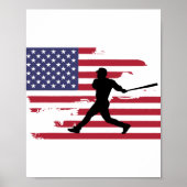 Baseball Silhouette Baseball Poster (Vorne)