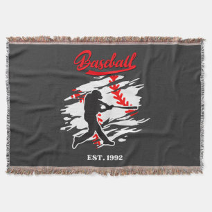 Baseball-Silhouette-Grafikdesign – ERSTELLT 1992 Decke