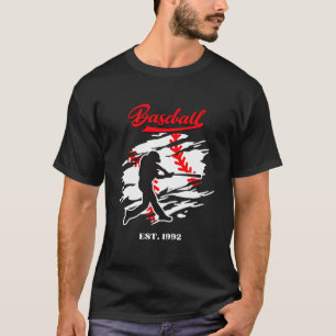 Baseball-Silhouette-Grafikdesign – ERSTELLT 1992 T-Shirt