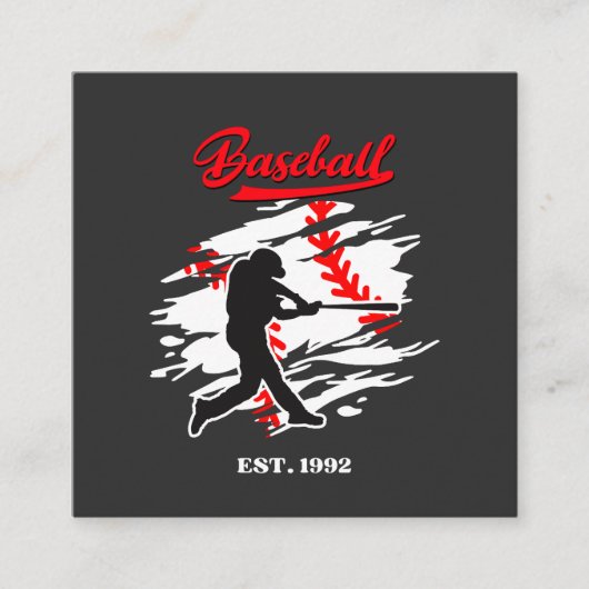 Baseball Silhouette Graphic Design – EST. 1992 Begleitkarte (Vorderseite)