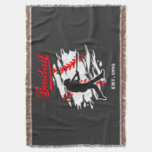 Baseball Silhouette Graphic Design – EST. 1992 Decke (Vorderseite Vertikal)