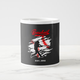 Baseball Silhouette Graphic Design – EST. 1992 Jumbo-Tasse