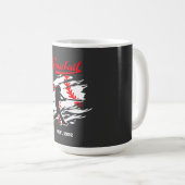 Baseball Silhouette Graphic Design – EST. 1992 Kaffeetasse (VorderseiteRechts)