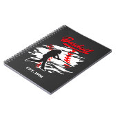 Baseball Silhouette Graphic Design – EST. 1992 Notizblock (Linke Seite)