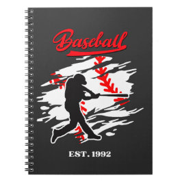Baseball Silhouette Graphic Design – EST. 1992 Notizblock