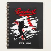 Baseball Silhouette Graphic Design – EST. 1992 Planer (Vorderseite)