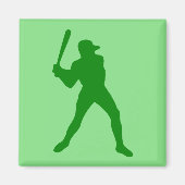 Baseball-Silhouette Magnet (Vorne)