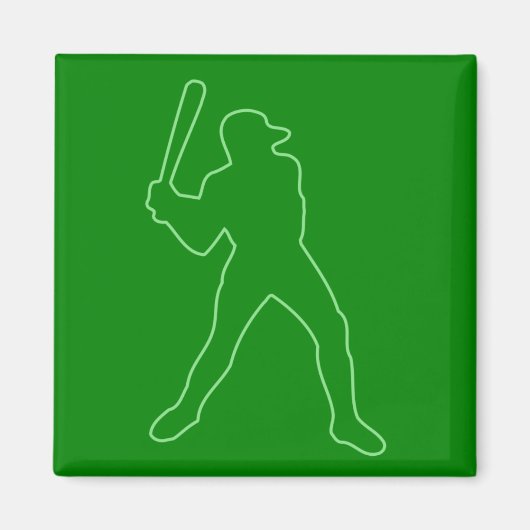 Baseball-Silhouette Magnet (Vorne)