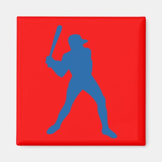 Baseball-Silhouette Magnet (Vorne)