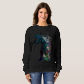 Baseball silhouette  player variegated colors desi sweatshirt (Vorne ganz)