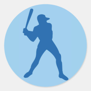 Baseball-Silhouette Runder Aufkleber