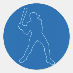 Baseball-Silhouette Runder Aufkleber
