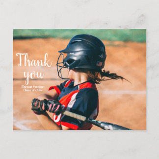 Baseball Simple Sporty Danke Postcard Postkarte