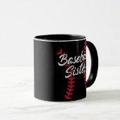Baseball Sister Baseball Laces Sis Brother Niedlic Tasse (VorderseiteRechts)