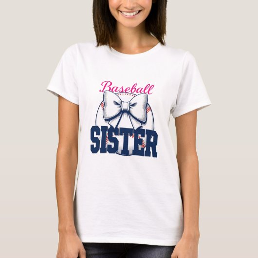 Baseball Sister Funny T-Shirt (Vorderseite)