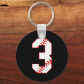 Baseball Sister Ich bin gerade für Nummer 3 hier Schlüsselanhänger (Vorderseite)