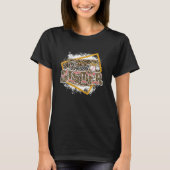 Baseball Sister Leopard Bleached Family Matching T-Shirt (Vorderseite)