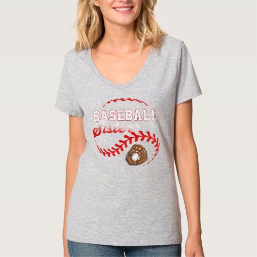 Baseball Sister-Liebe spielt Baseball Funny T-Shirt (Vorderseite)