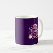 Baseball Sister Pink Bow Kaffeetasse (VorderseiteRechts)